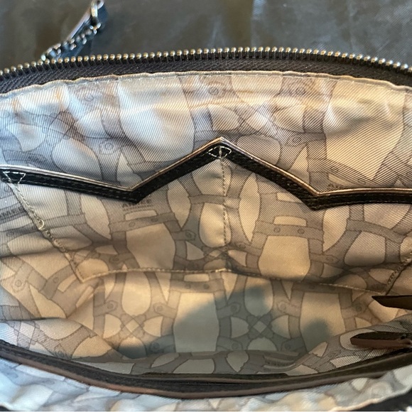 Aimee Kestenberg Black Leather Suede Fringe Hobo Bag Purse - Picture 8 of 12